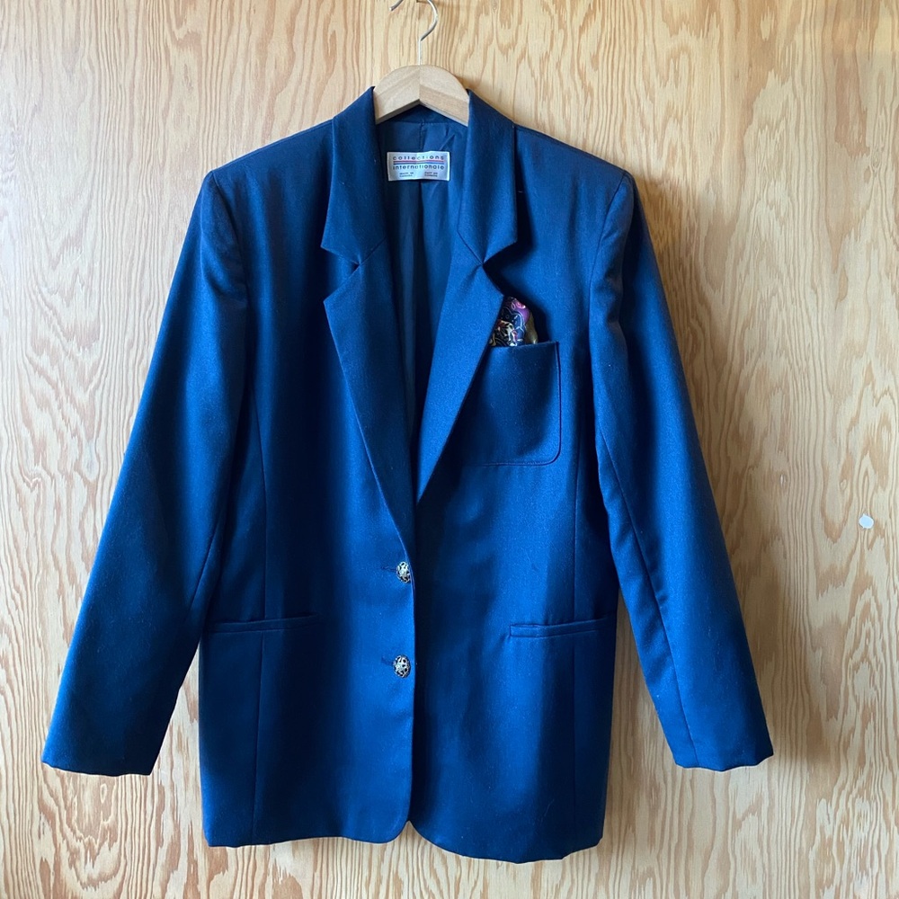 Vintage FRENCH Blue “ 1980’s blazer